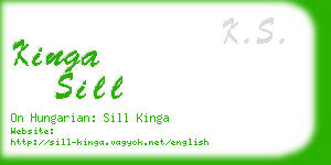 kinga sill business card